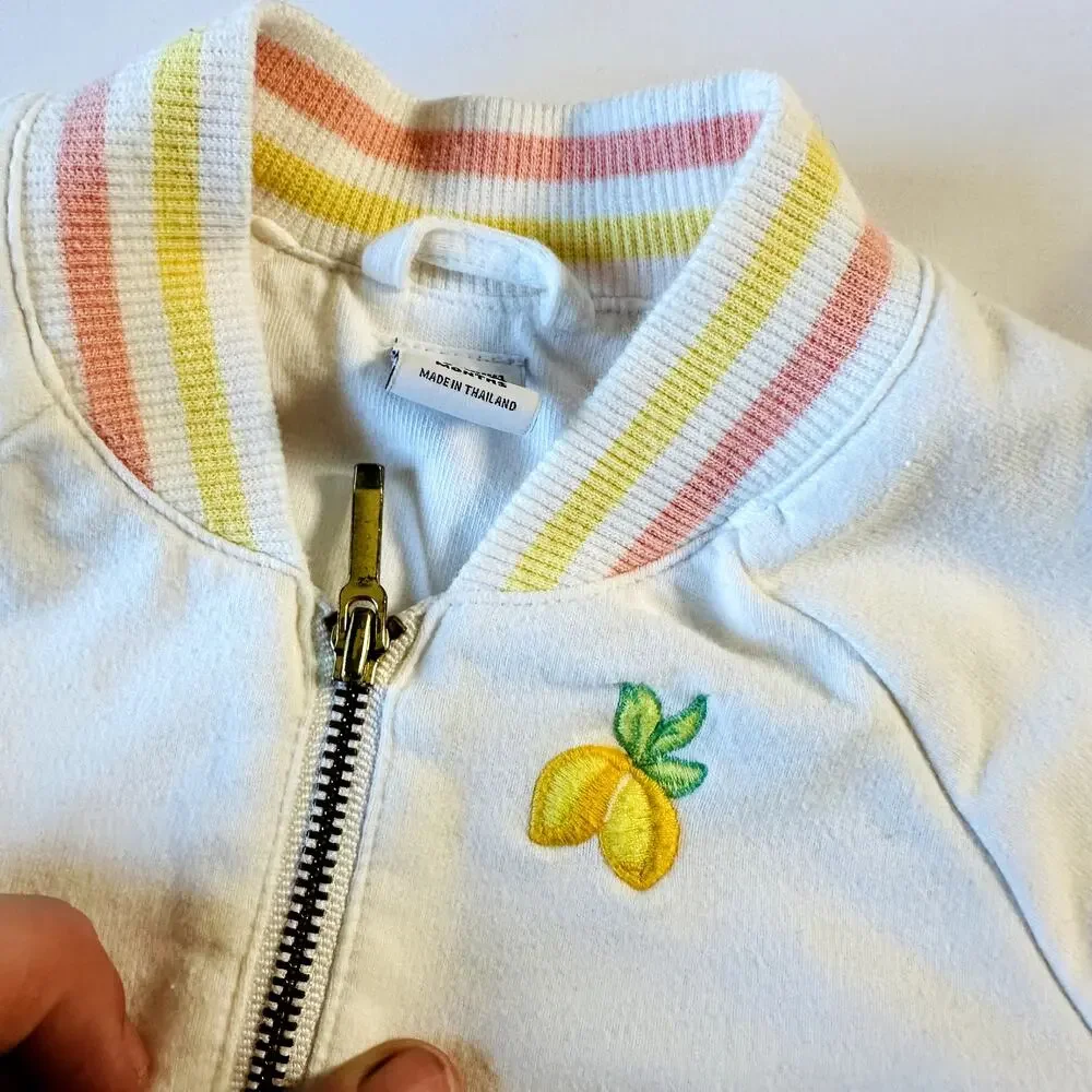 Janie and Jack Lemon Bomber Jacket Sz 12-18 mo